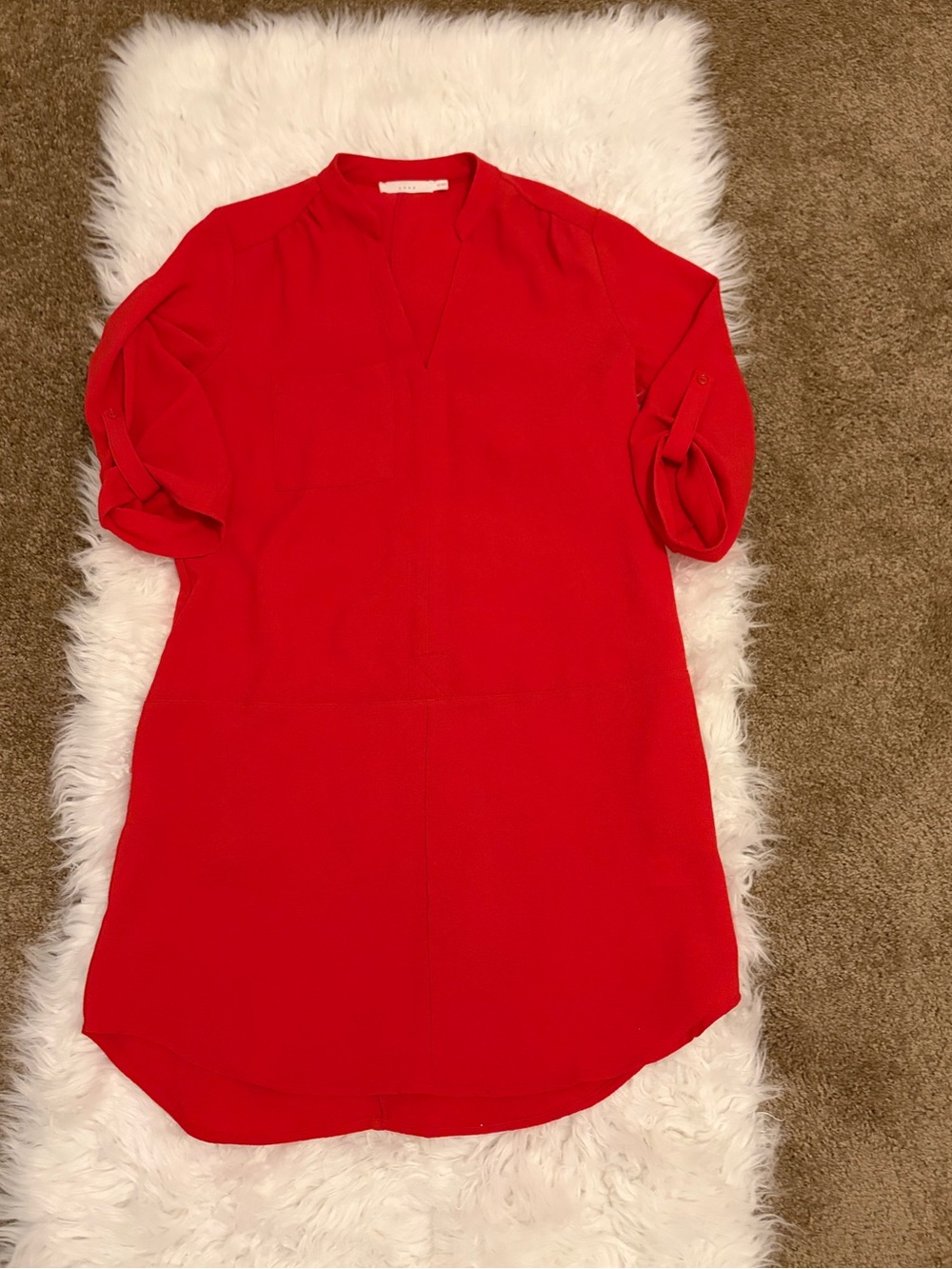Red Shift Dress